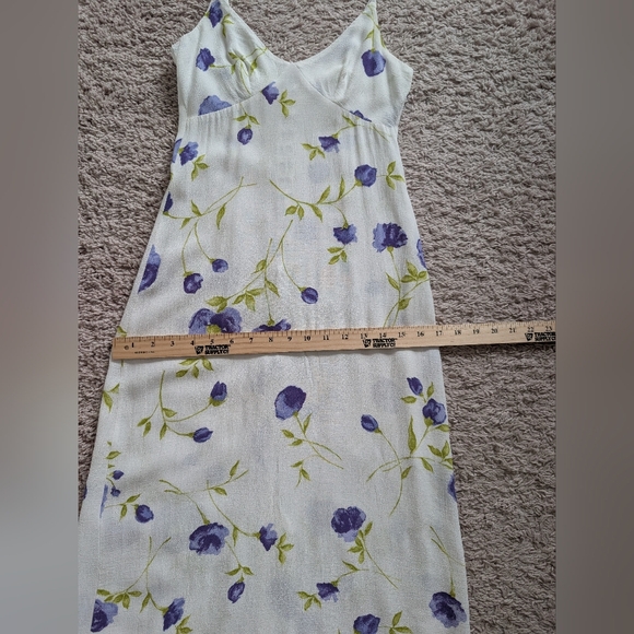 Topshop Rare Vintage 90s Made in UK Floral Lace-Up Slip Dress - Picture 10 of 16